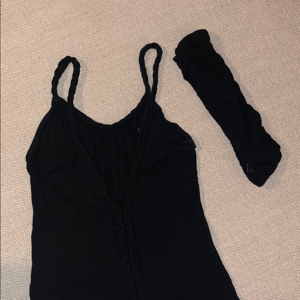 Arden B Black Rope detail top w/ matching bandeau